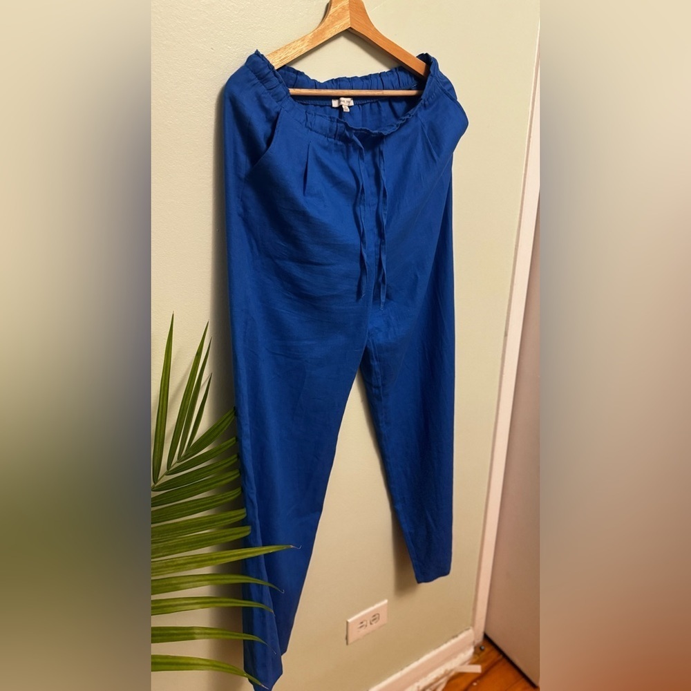 Love Tree Drawstring Chinos - Royal Blue - Picture 3 of 6
